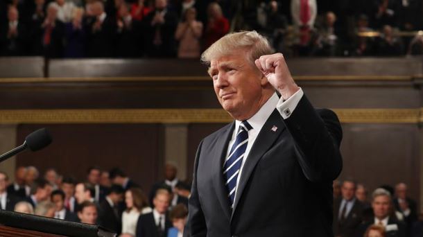 Donald Trump en el Congreso de Estado Unidos. Foto de archivo: EFE