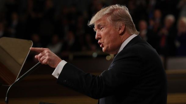 Donald Trump, en el Congreso de Estados Unidos. Foto: EFE