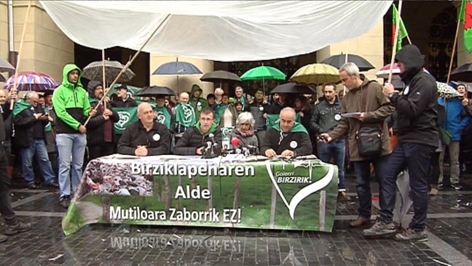 Protesta de Goierri Birzirik en Donostia. Foto: EiTB