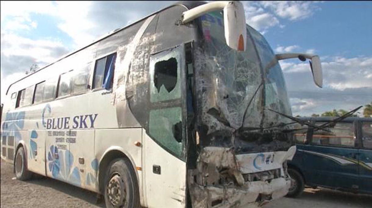 Autobús causante de un atropello masivo en Haití