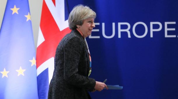 Theresa May, orain dela gutxi egindako agerraldi batean. Argazkia: EFE