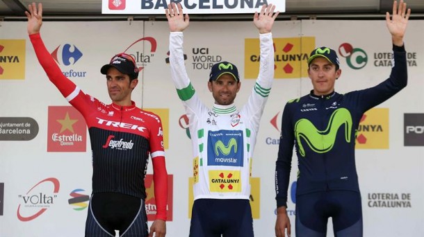 Valverde eta Contador, Voltako podiumean / EFE.