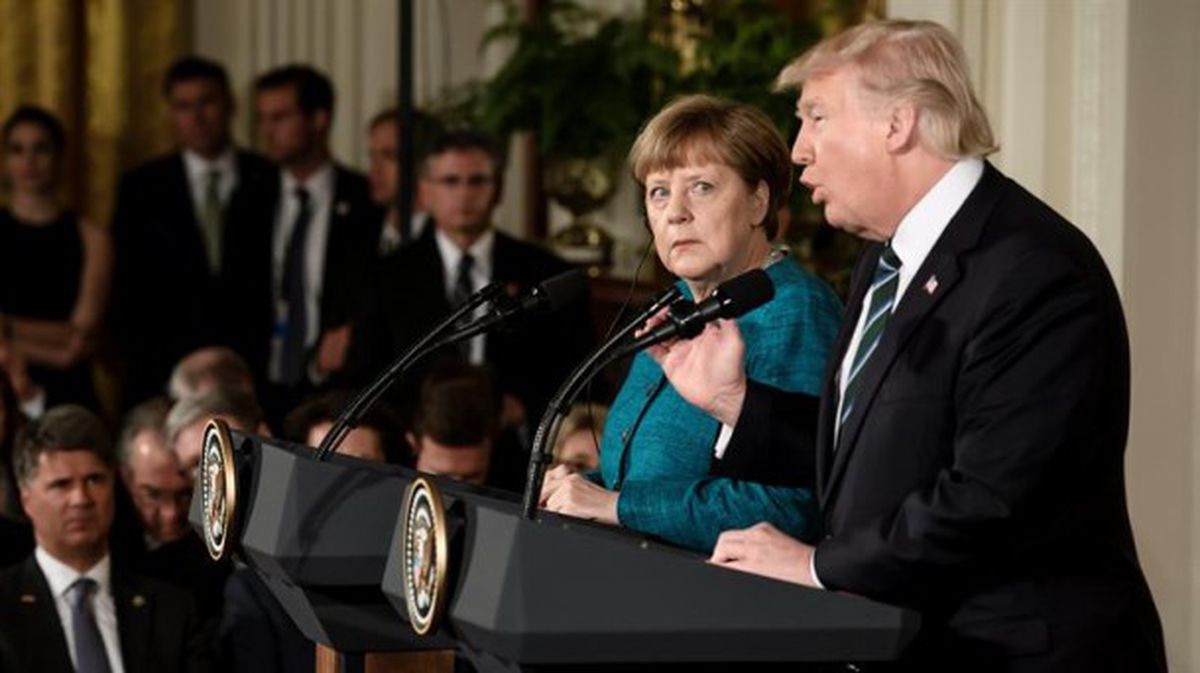Angela Merkel y Donald Trump, durante una comparecencia conjunta. Foto de archivo: EFE
