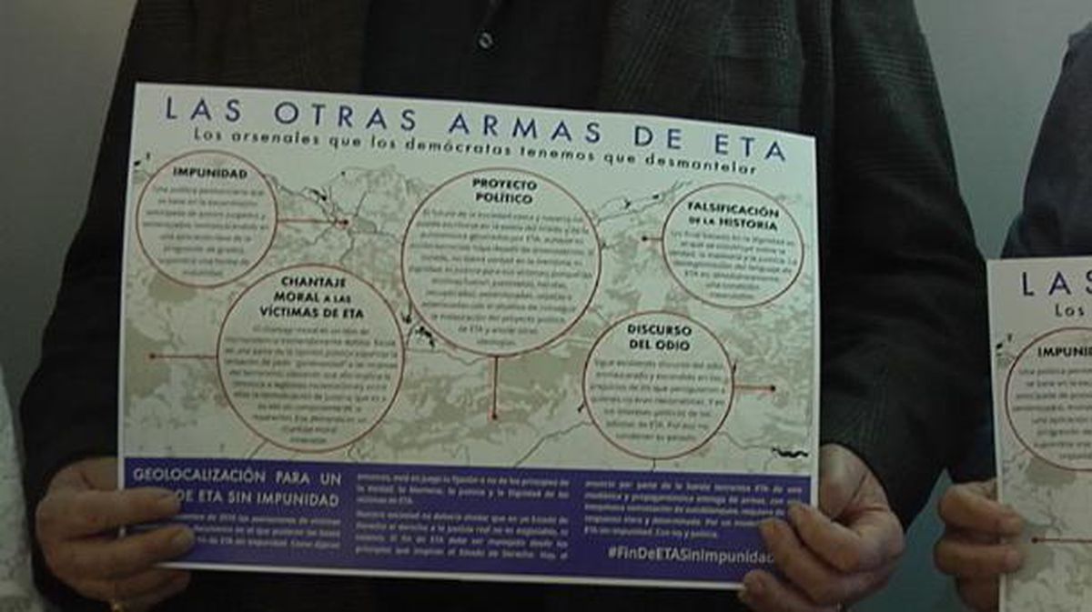 El manifiesto 'Por un fin de ETA sin impunidad' ha sido promovido por Covite. 