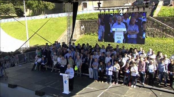 Acto en Baiona. Foto: EiTB