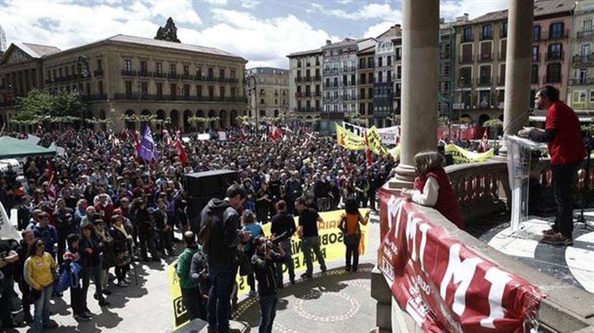 Primero de Mayo de 2017 en Pamplona/Iruña. Foto de archivo: EFE