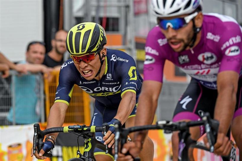 Caleb Ewan eta Fernando Gaviria, 7. etapako esprintean