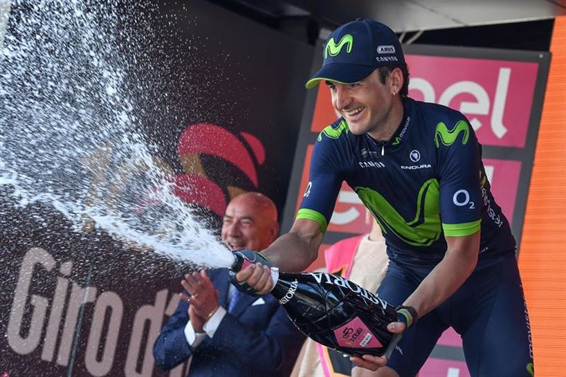 Gorka Izagirre, podiumean.