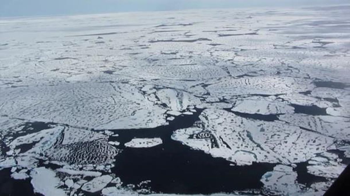 Océano Ártico. Captura de imagen de un vídeo emitido en ETB.