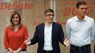 Los tres candidatos a liderar el PSOE hacen un llamamiento a participar