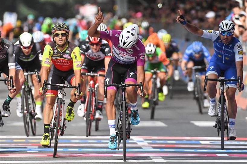 Fernando Gaviria, 12. etapako irabazlea.