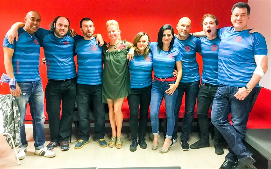 El equipo azul, en la Gran Final de 'El Conquistador del Caribe'.