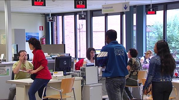 Una oficina de empleo. Foto tomada de un vídeo de ETB. 