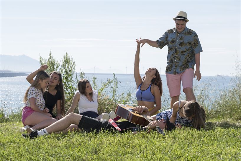 Los actores en el descanso