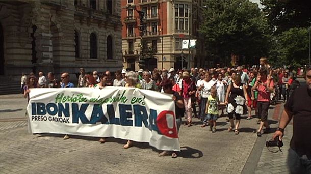 Manifestación para pedir la libertad de Ibon Iparragirre. EiTB