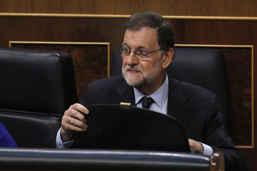 Mariano Rajoy, hoy, en el Congreso de los Diputados. EFE. 