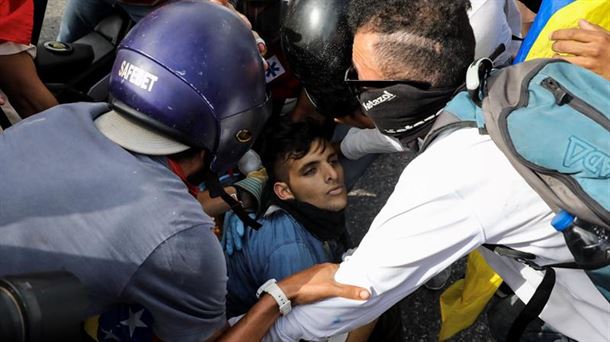 Imagen de archivo de una protesta en Venezuela. Foto: EFE