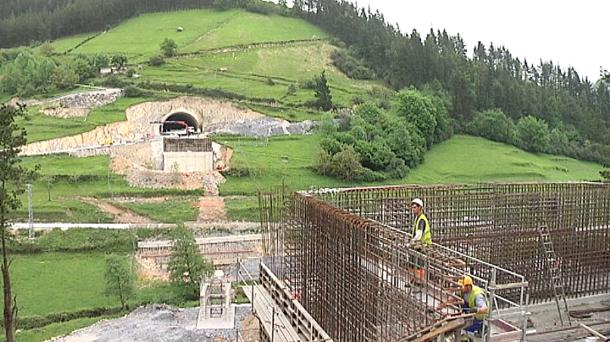 Obras del TAV. FOto: EiTB