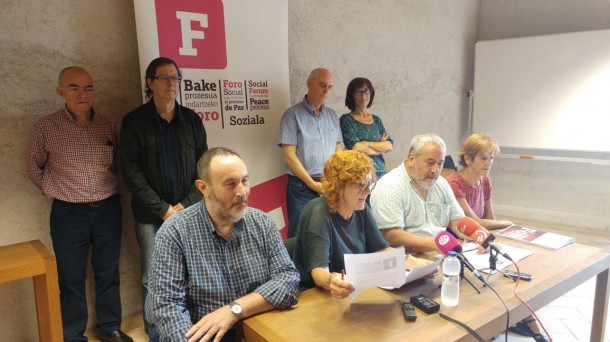 El Foro Social Permanente de Navarra, hoy. Foto: Foro SOcial