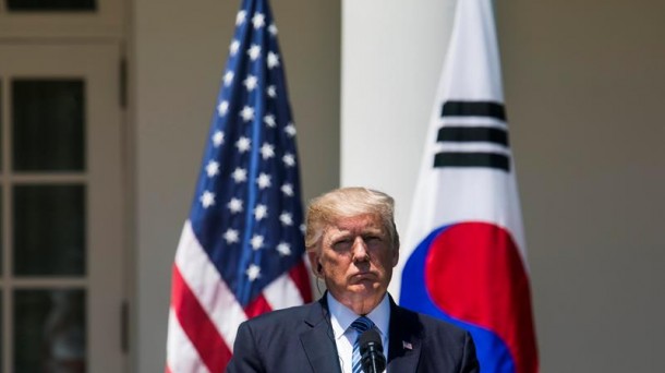 Trump, en Corea del Sur. Foto: Efe