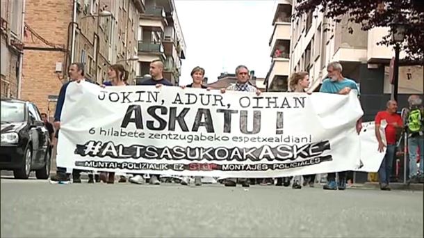 Altsasuko gazteen aldeko protesta. Argazkia: EiTB