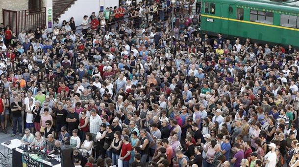 Rueda de prensa de los familiares de los jóvenes de Alsasua. EFE