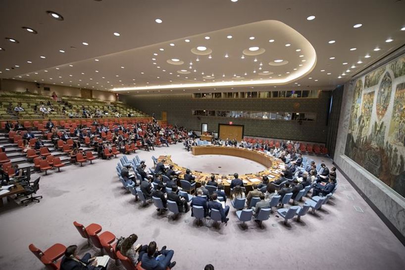 El Consejo de Seguridad de la ONU, reunido, ayer. Foto: EFE