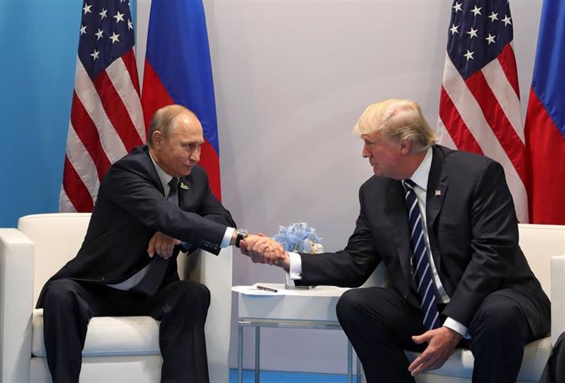 Putin y Trump en una cumbre de la OTAN. Foto: Efe