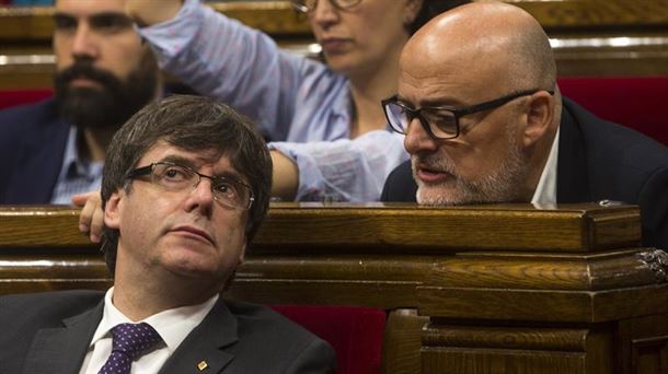 Puigdemont, en el Parlamento de Cataluña. Foto: EFE