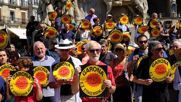 Garoñaren irekieraren aurkako protesta Gasteizen. Argazkia: EFE