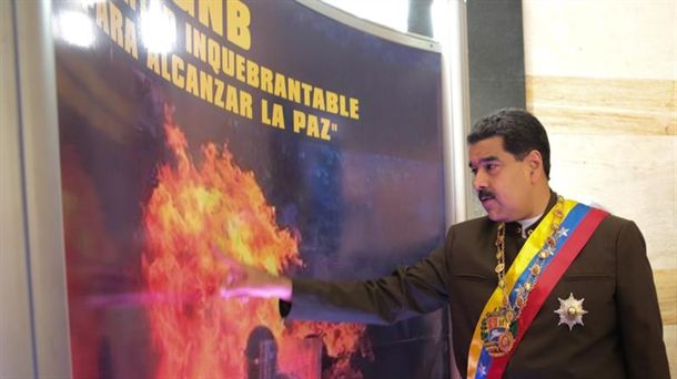 Nicolas Maduro, Venezuelako Poliziaren ekitaldian. EFE