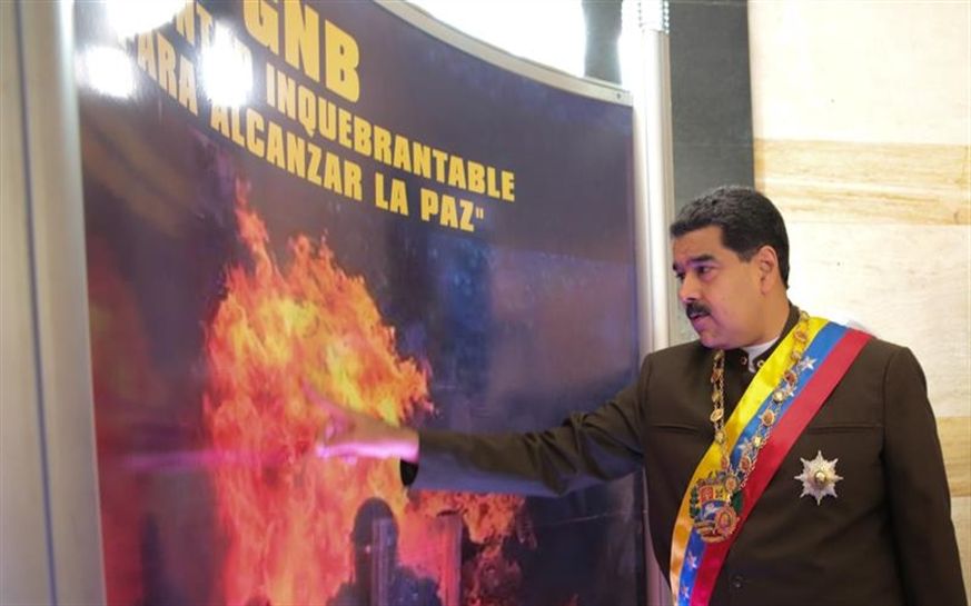 Nicolás Maduro, en el acto de la Guardia Nacional Bolivariana. EFE