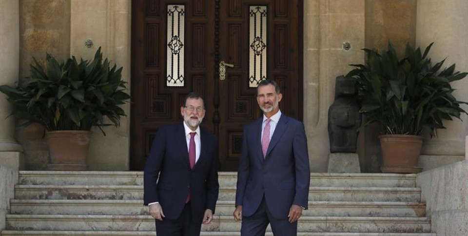 Rajoy y Felipe VI, hoy. Foto: Efe