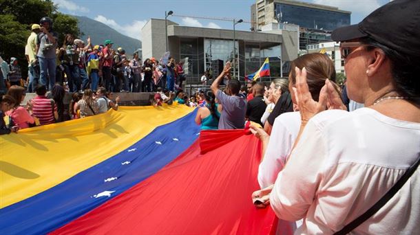 Venezuelako oposizioak egindako protesta bat. Argazkia: EFE