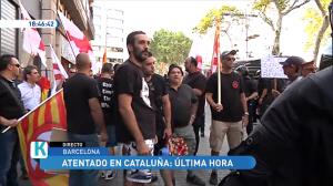 Incidentes en Barcelona entre fascistas y los congregados en Las Ramblas