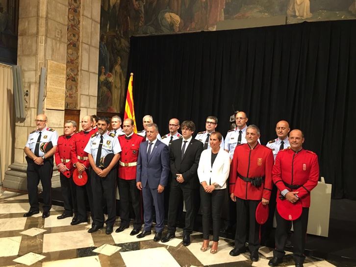 Urkullu, Barkos y Puigdemont en Barcelona
