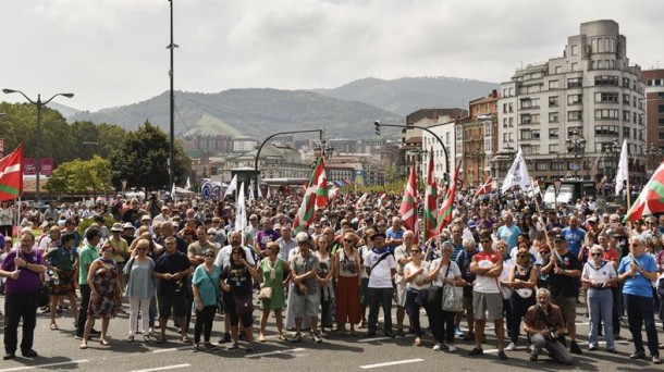 Kalera kalera-ren protesta, Bilbon. Argazkia: Efe