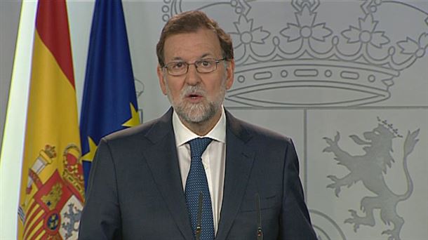 Mariano Rajoy Espainiako Gobernuko presidentea Ministro Kontseiluaren osteko agerraldian. EFE