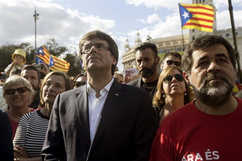 Carles Puigdemont en la Diada. Foto de archivo: EFE