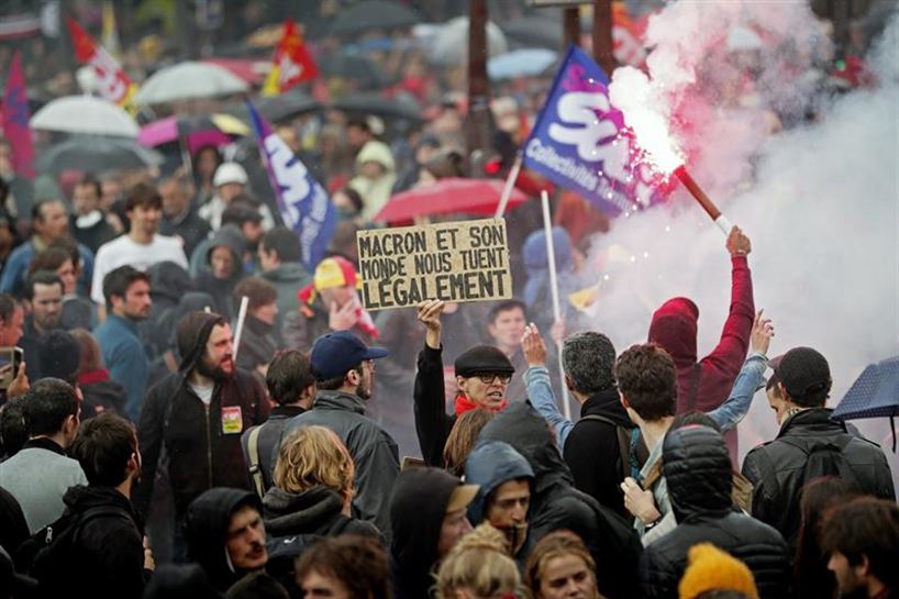 Manifestazioa Frantzian. EFE