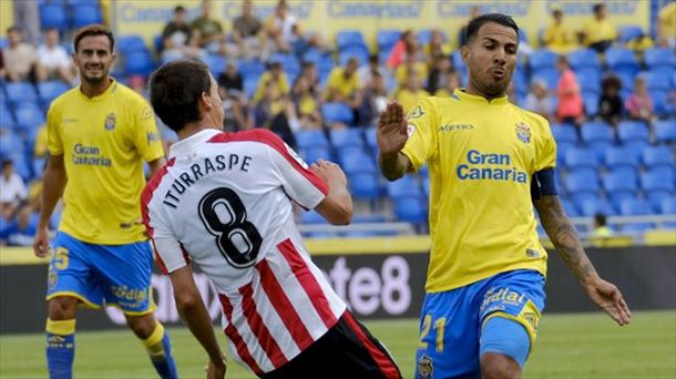 Athleticek 1-0 galdu zuen Las Palmasen aurka, lehen itzuliko partidan. Foto: EFE