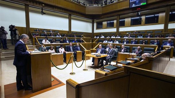 Momento de discurso de Iñigo Urkullu. Foto: EFE