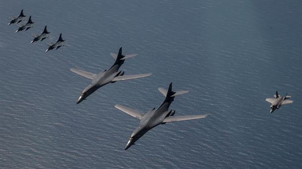 Bombarderos y cazas de Estados Unidos han volado cerca de Corea del Norte. Foto: EFE