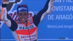 Márquez gana el Gran Premio de Aragón superando a Pedrosa y Lorenzo