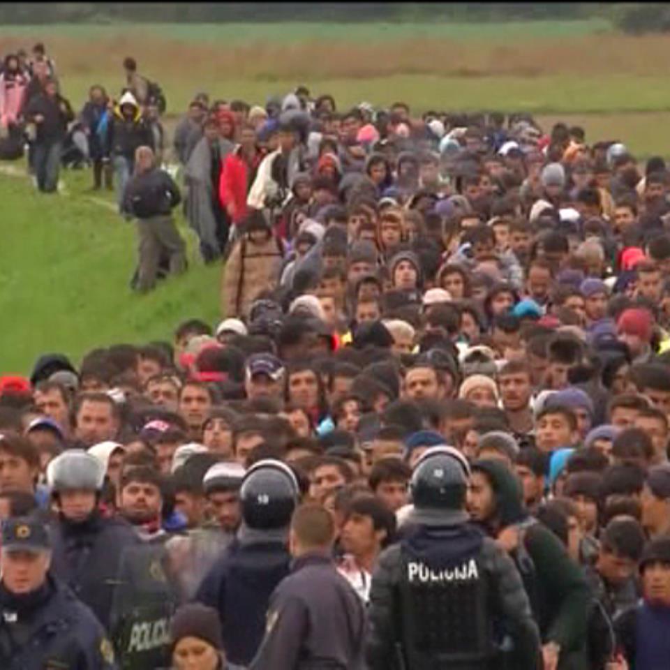 Refugiados. Foto extraída de un vídeo de ETB.