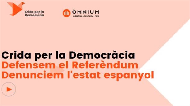 'Crida per la Democracia' Omniumeko webgunea. Irudia: Omnium