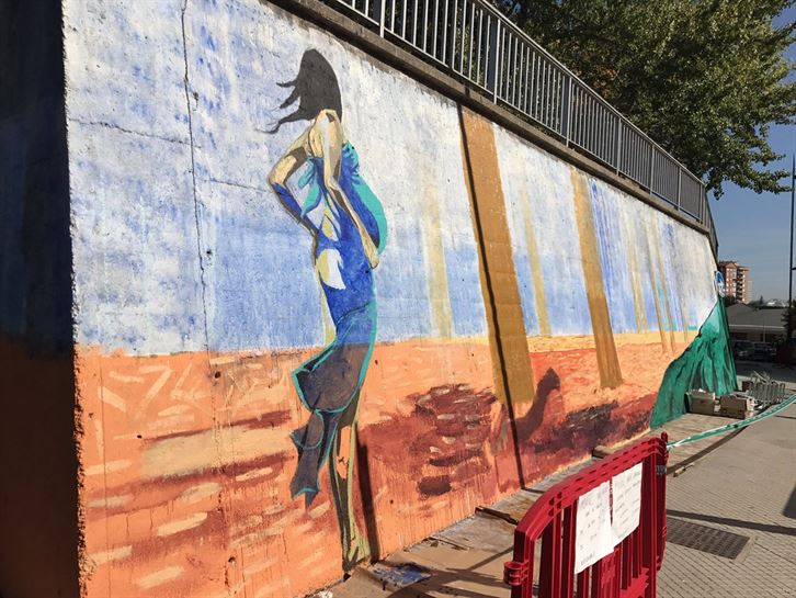 Mural de Ira Lekue en Federico Baraibar, 27.09.2017