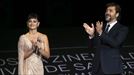 Penelope Cruz eta Javier Bardem belodromoan 'Loving Pablo' filmaren aurkezpenean. Argazkia: EFE title=