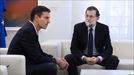 Rajoy y Sánchez acuerdan convocar elecciones en Cataluña en enero