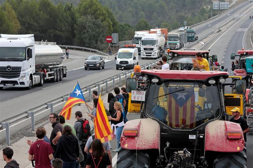 'Paro de país' en Cataluña. Foto: EFE